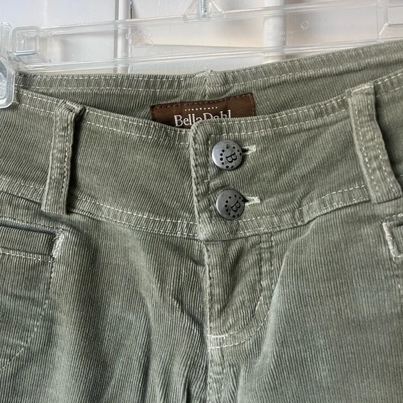 Bella Dahl Olive Green Corduroy Flare Vintage Pants - Picture 6 of 14